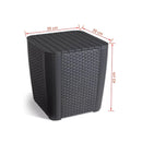 Luzon műanyag kerti asztal grafit