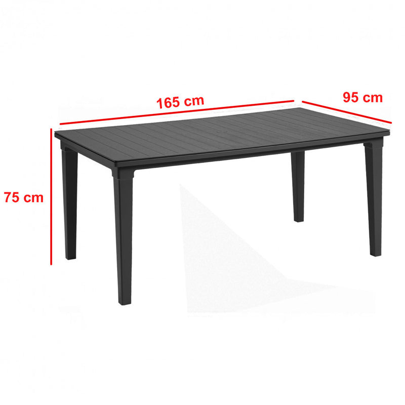 Futon 4+1 kerti bútor garnitúra grafit