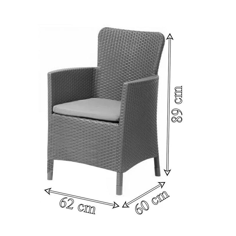 Futon 4+1 kerti bútor garnitúra cappuccino