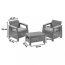 Corfu set II max kerti bútor garnitúra cappuccino