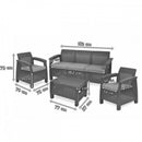 Corfu Love duo kerti bútor garnitúra szett cappuccino színben