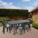 Balante 6+1 kerti bútor garnitúra szett grafit színben