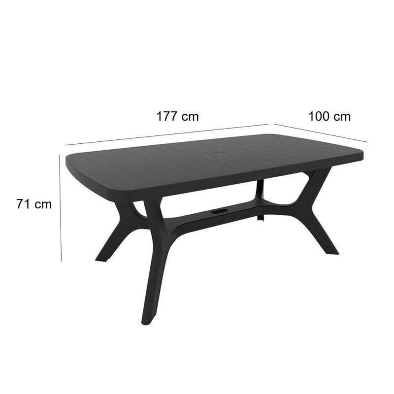 Balorca 4+1 kerti bútor garnitúra szett grafit színben