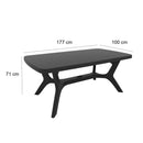 Balorca 6+1 kerti bútor garnitúra szett grafit színben