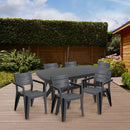 Juliemore 6+1 kerti bútor garnitúra szett grafit