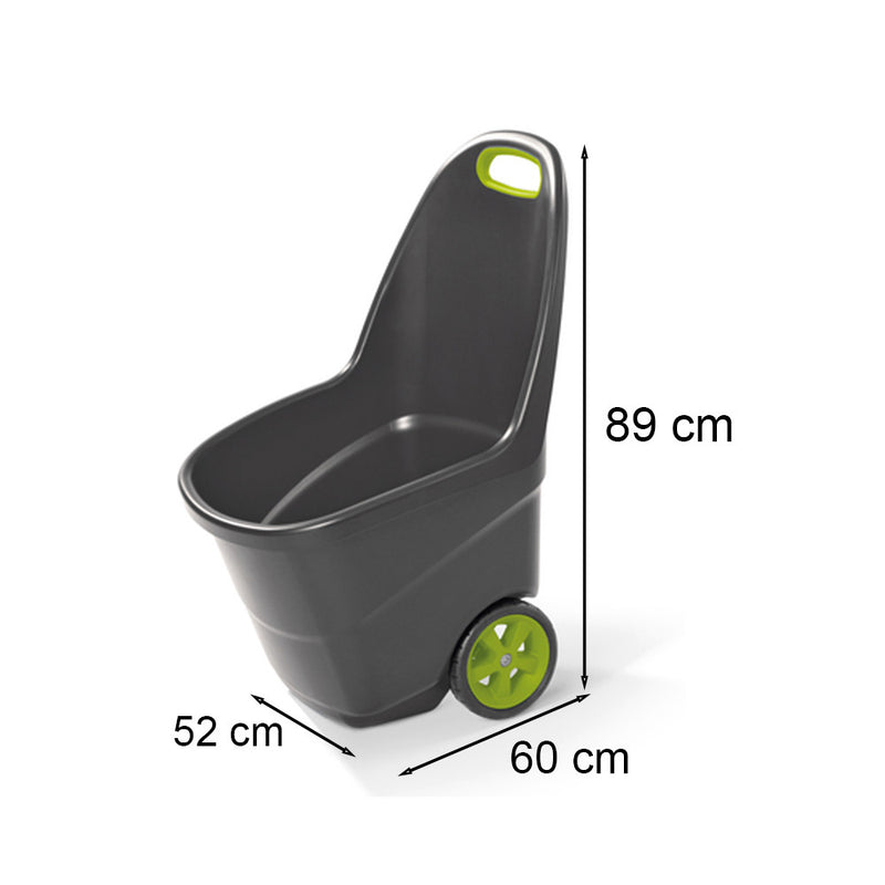 Easy go xl műanyag kerti talicska 62l szürke-világos zöld