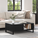 vidaXL Dohányzóasztal Fekete tölgy 90 x 60 x 35 cm Faanyag