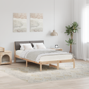 vidaXL Ágykeret fejtámlával Barna és taupe 120 x 200 cm Tömör fenyőfa