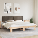 vidaXL Ágykeret Kárpitozott Fejtámlával Tópszínű 200 x 200 cm