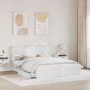 vidaXL Tárolós Ágy fejtámlával fiókkal Fehér 160 x 200 cm Faanyag
