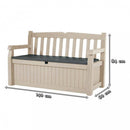 Eden Garden Bench pad és tároló, barna-beige színben