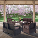 Corfu Big duo kerti bútor garnitúra futura asztallal barna