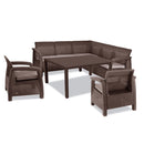 Corfu Fiesta III kerti bútor garnitúra futura asztallal barna