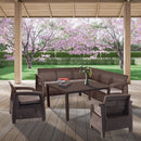 Corfu Fiesta III kerti bútor garnitúra futura asztallal barna