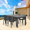 Evody 4+1 kerti bútor garnitúra szett grafit