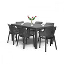 Evody 6+1 kerti bútor garnitúra szett grafit