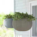 Cozy M felakasztható műanyag virágtartó, barna