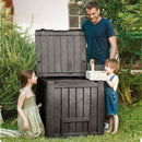 Deco komposztáló, talapzattal, whiskey barna színben 340 l