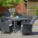 Girona műanyag kerti asztal grafit