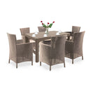 Liowa 6+1 kerti bútor garnitúra szett cappuccino színben