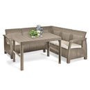 Corfu relax sarokgarnitúra lyon asztallal cappuccino