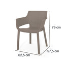 Evyon 4+1 kerti bútor garnitúra szett cappuccino