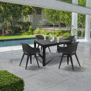 Dina 4+1 kerti bútor garnitúra szett grafit