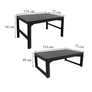 Dina 4+1 kerti bútor garnitúra szett grafit