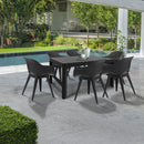 Dina 6+1 kerti bútor garnitúra szett grafit