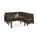 Corfu relax small sarokgarnitúra lyon asztallal barna