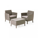 Salemo balcony kerti bútor szett 2 fotel kis asztallal - cappuccino/homok