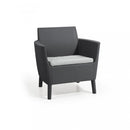 Salemo set kétülős kanapéval, 2 fotellel, kis asztallal szürke/világos szürke