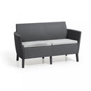 Salemo set kétülős kanapéval, 2 fotellel, kis asztallal szürke/világos szürke