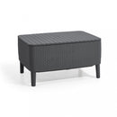 Salemo set kétülős kanapéval, 2 fotellel, kis asztallal szürke/világos szürke