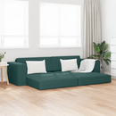 vidaXL Kanapéágy Sötétzöld 245 x 78 x 77 cm szövet