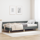 vidaXL Sarok Ágykeret Matraccal matracmal 2 pcs Szürke szövet