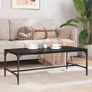 vidaXL Dohányzóasztal Fekete tölgy 100 x 50 x 35 cm Faanyag