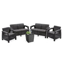 Corfu Big kerti bútor garnitúra luzon asztallal grafit