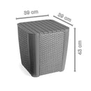 Corfu rest kerti bútor garnitúra luzon asztallal grafit