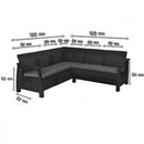 Corfu relax műrattan kerti sarokgarnitúra cappuccino