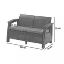 Corfu Big kerti bútor garnitúra szett grafit színben