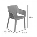 Elisa műanyag kerti szék grafit