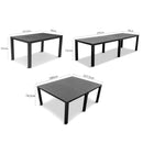 Julie dupla műanyag kerti asztal cappuccino