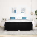 vidaXL Ágykeret matracmal Fekete 200 x 200 cm szövet