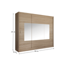 Tolóajtós szekrény, sonoma tölgy, 250x215, MADRYT