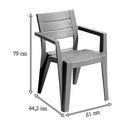 Julisa 4+1 kerti bútor garnitúra szett cappuccino