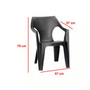 Lisante 4+1 kerti bútor garnitúra szett grafit