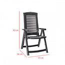 Lisaro 4+1 kerti bútor garnitúra szett grafit