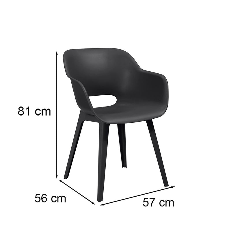 Likola 4+1 kerti bútor garnitúra szett grafit