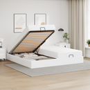 vidaXL Ágykeret matraccal matracmal 2 pcs Fehér PVC